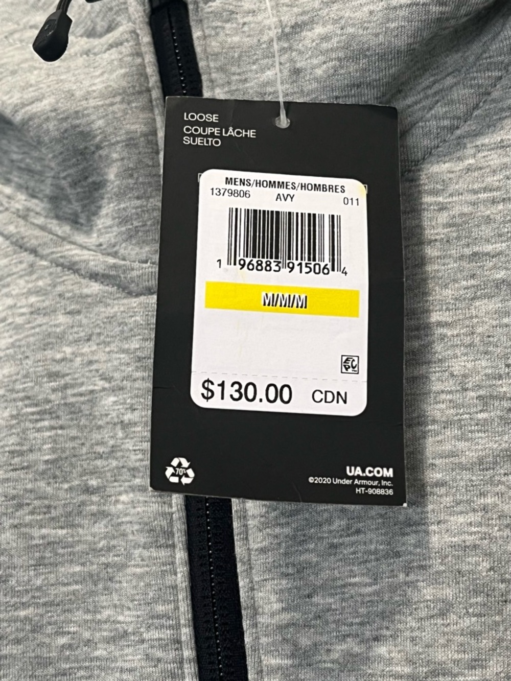 New Under Armour Unstoppable Fleece zip hoodie - Picture 6 of 9
